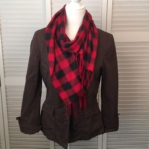 KENNETH COLE Chocolate Brown Jacket. Cotton. Lined. 10P.